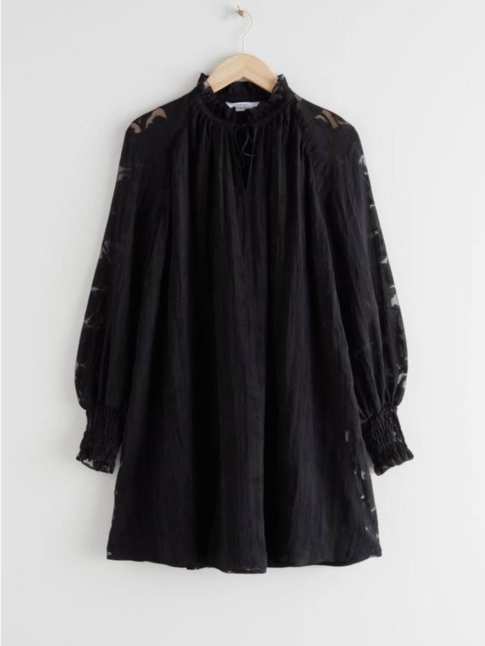 & Other Stories Relaxed A-Line Balloon Sleeve Mini Dress 8